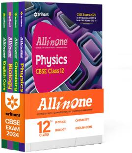 Arihant All In One Class 12th Physics, Chemistry, Biology, English Core for CBSE Exam�2024 (Set of 4 Books)