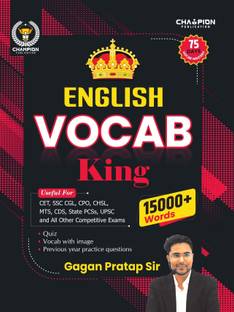 English Vocab King | 15000+ Words | Bilingual | 75 Days Vocab Mastery | Gagan Pratap Sir | Useful For - CET, SSC CGL, CPO, CHSL, MTS, CDS, State PCSs, UPSC and All Other Competitive Exams  - English Vocab King
Vocab Book