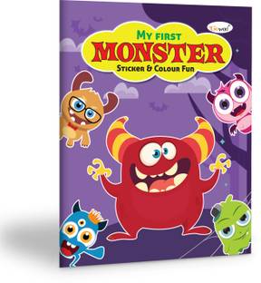 My First Monster Sticker and Colour Fun : Children’s Fun Coloring Book, Coloring Book for young kids, Kids Coloring and Sticker book, Educational Art Coloring Book