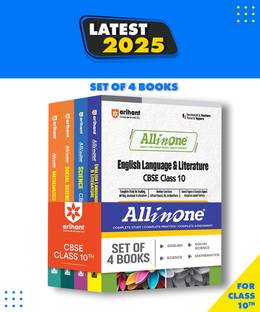 All In One Class 10th Science, Mathematics, Social Science, English for CBSE Exam 2025 Set of 4 Books Paperback, Arihant Publication|New Latest Edition For 2025-2026