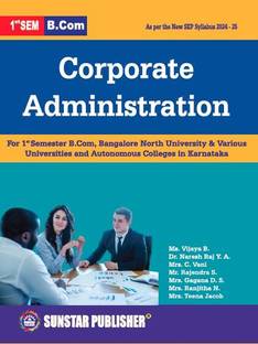 1st Sem B Com Corporate Administration BNU SEP Syllabus