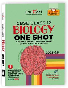 Educart CBSE Class 12 Biology One Shot Question Bank 2026 (Includes PYQs for 2025-26)