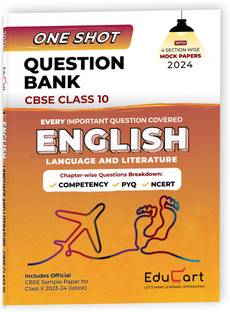 (OLD) Educart One-shot Question Bank ENGLISH CBSE Class 10 for 2024 (Only Important Q's covered Ch-wise)  - Class 10 Question Bank 2024