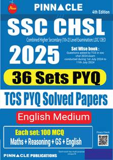 SSC CHSL 2025 : 36 Sets TCS PYQ Solved Papers 4th Edition English medium
