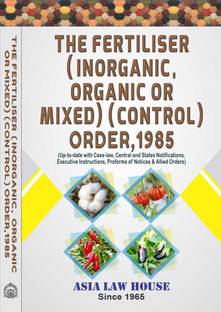 The Fertiliser (Inorganic, Organic or Mixed) (Control) Order, 1985