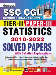Kiran SSC CGL Tier 2 Paper 3 Statistics 2010 to 2022 Solved Papers With Detailed Explanations (English Medium) (3797)