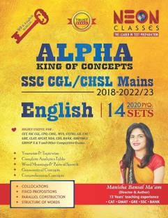 SSC CGL Mains English By Manisha Bansal Ma'am | 14 Sets (2018-2022/23) 2020 PYQs Yearwise And Topicwise | Bilingual | Complete Solutions And Analytics