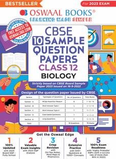 Oswaal CBSE Sample Question Papers Class 12 Biology for 2023 Board Exam (based on CBSE Sample Paper released on 16th September)