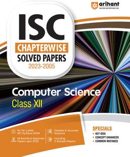 Isc Chapter Wise Solved Papers Computer Science (Editionv) Eighth Edition