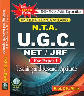 NTA/UGC/NET/JRF: Teaching and Research Aptitude for Paper-I (Updated As Per New Syllabus) 5000+MCQs With Explanation & Last 5 Year's PYQs