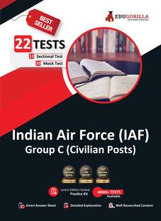 Indian Air Force (IAF) Group C (Civilian Posts) Exam  - 2024 (English Edition) - 10 Full Length Mock Tests and 12 Sectional Tests (1300 Solved Questions) with Free Access to Online Tests