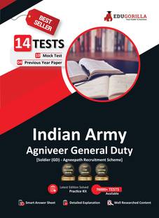 Indian Army Agniveer General Duty  - (English Edition) | Sainik GD - Agneepath Scheme | 10 Mock Tests + 4 Previous Year Papers | Free Access to Online Tests