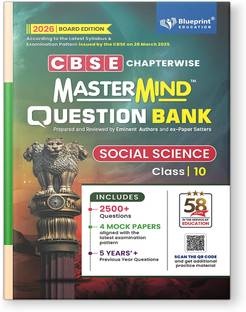 Mastermind CBSE Question Bank Class 10 Social Science Exam 2026 With 4 Mock Papers
