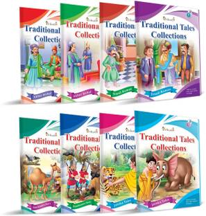 Set of 8 Panchatantra and Traditional Story Books collections for kids in english  - Bedtime & Short Story Books for Kids with Titles from Tenali Raman, Akbar Birbal, Panchatantra and Jataka Tales
