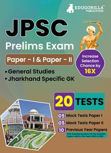 JPSC Prelims Exam (Paper I & II) Exam  - 2024 (English Edition) - 10 Full Length Mock Tests and 10 Previous Year Papers with Free Access to Online Tests