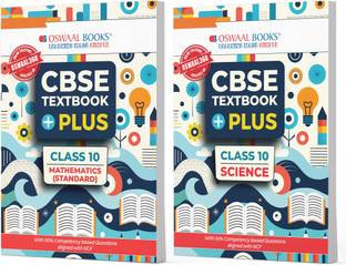 Oswaal CBSE Textbook Plus for Maths Standard & Science Class 10 (Set of 2 Books) For 2026 Exam