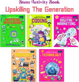 Stem Activity Book Upskilling The Generation for kids (Set of 5 books) - Artificial Intelligence, Coding, Digital Marketing, Robotics, Technology