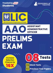LIC AAO Assistant Administrative Officer Prelims Exam  - 2024 (English Edition) - 6 Full Length Mock Tests and 2 Previous Year Papers with Free Access to Online Tests