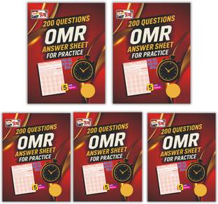 Puja OMR Answer Practice Sheets For All One Day Exams (SET OF 5) (Covered 32 Paper set of 200 question each set) (With 5 Options)