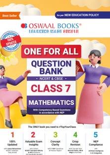 Oswaal One for All Question Bank Ncert and Cbse, Class-7 Mathematics (for 2024 Exam)