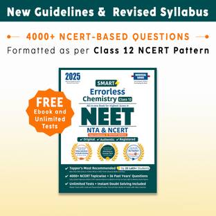 Smart Errorless Chemistry NEET Class 12 (2025) - NCERT Based | 4000+ NCERT & New Pattern Questions | 36 Past Years Papers | Revised Syllabus | Free E-Book, Unlimited Test - Universal Books