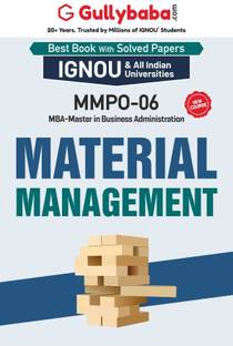 Gullybaba IGNOU MBA (New) 3rd Sem MMPO-06 Material Management in English - Latest Edition IGNOU Help Book with Solved Previous Year's Question Papers and Important Exam Notes