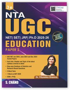 NTA UGC NET Education Paper 2 Book 2025 - 2026 | NET/SET/JRF/ Ph.D | 3rd Edition | By Dr. Priyanka Sharma | Previous Year Solved Question Papers (Jan 2025 & June 2024) | 3300+ PYQ | 3 Mock Test on NEP 2020 | Chapterwise | Best For SET Exams, MH SET, WBSET, APSET, TSET, HPSET, CUET, KVS, CTET, PTET, HPTET, HTET, MH TET, OTET, UPTET and other TET Exam (In English)