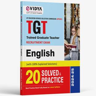 eVidya TGT English Recruitment Exam 20 Solved & Practice Sets With 100% Explained Solutions  - Uttar Pradesh Secondary Education Service Selection Board (UPSESSB) 2025-26 Exam