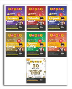 Disha Olympiad Champs Science, Mathematics, English, Logical Reasoning, Cyber & GK Class 5 with 28 Mock Tests (set of 7 books) 3rd Edition
