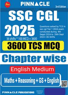 SSC CGL 2025 : 3600 TCS MCQ Chapter wise English medium 3rd Edition