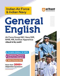 Arihant Indian Air Force and Indian Navy Guide for General English Useful for Navy SSR | NMR | MR | Artificer Apprentice Exam