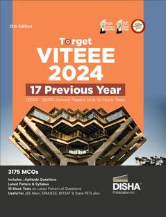 Target Viteee 2024 - 17 Previous Year (2023 - 2006) Solved Papers with 10 Mock Tests Physics, Chemistry, Mathematics, & Quantitative Aptitude 3150 Pyqs