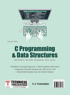 C PROGRAMMING AND DATA STRUCTURES for BE Anna University R21CBCS (III-ECE/EEE - CS3353)