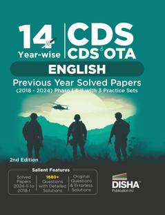 13 Year-Wise Cds & Cds Ota English Previous Year Solved Papers (2018 -