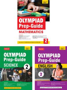 MTG Olympiad Prep-Guide Class-2 Mathematics, Science & English (Set of 3 Books) - Detailed Theory, Self Test with IMO-NSO-IEO Chapterwise Previous Year Question Paper For SOF 2024-25 Exam