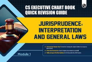 PW CS Executive Chart Books Quick Revision Guide Jurisprudence, Interpretation and General Laws (Module 1)