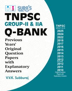 SURA`S TNPSC GROUP - II Q-Bank Previous Years Original Question Papers with Explanatory Answers Book in English Medium 2026