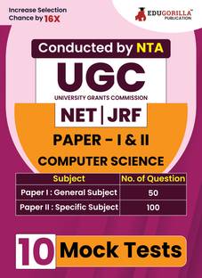 NTA UGC NET/JRF Computer Science Book  - 2024 : Paper I and II (English Edition) - 10 Full Length Mock Tests (1500 Solved Questions)