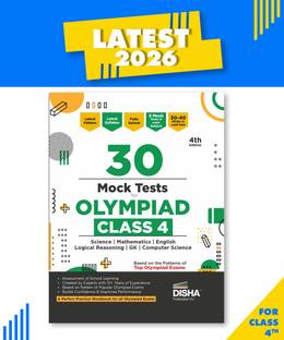 Disha 30 Mock Test Series for Olympiads Class 4 Science, Mathematics, English, Logical Reasoning, Social Studies/ GK & Cyber (Computer) 4th Edition | Sample Papers | SOF, IMO, NSO, IEO |