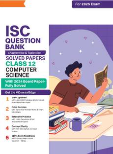 Oswaal ISC Question Bank Chapter-wise Topic-wise Class 12 Computer Science | For 2025 Board Exams