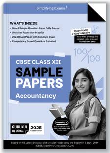 Gurukul by Oswal Accountancy Sample Papers for Cbse Class 12 Board Exam 2025