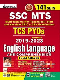 SSC MTS Yearwise TCS PYQs English Language 2019 to 2023 September Fully Solved (English Medium) (4796)