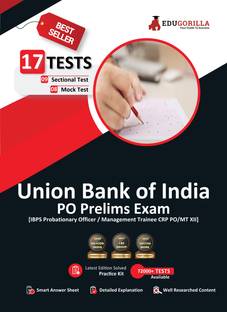 Union Bank of India PO Prelims Book  - 2024 | 8 Full Length Mock Tests and 9 Sectional Tests (1100 Solved Questions) with Free Access to Online Tests