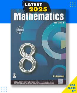 Mathematics for Class 8 -R S Aggarwal Mathematics class-8 Paperback, R S Aggarwal|New Latest Edition For 2025-2026  - R S Aggarwal Mathematics class-8