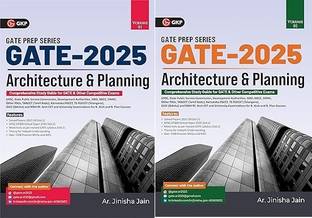 GKP GATE 2025: Architecture & Planning Vol 1:&GKP GATE 2025: Architecture & Planning Vol 2 - Guide for UPSC, State PSCs, Development Authorities, ISRO, NBCC, DMRC, M.Phil, PhD, Government jobs, and PSUs Exams (Includes Solved Papers of GATE 2017-24 exams) by Ar. Jinisha Jain