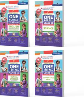 Oswaal CBSE & NCERT One For All Class 10 | English | Science | Social Science & Mathematics Basic | With Topic Wise Notes (Set Of 4 Books) For 2025 Board Exam
