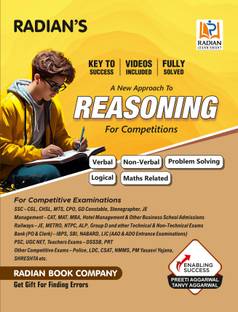 A New Approach to Reasoning for All Competitive Exams Book in English | Verbal, Non-Verbal, Logical, Problem Solving and Maths Related Reasoning
