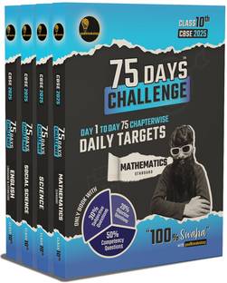 75 Days Challenge Cbse Class 10 Pack of 4 Mathematics Standard, Science, Social Science English Language and Literature for 2025 Board Exam