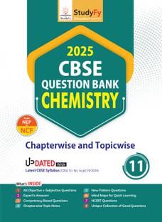 StudyFy CBSE Question Bank Class 11 Chemistry For 2025 Board Exams | Chapterwise & Topicwise