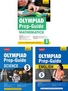 MTG Olympiad Prep-Guide Class-3 Mathematics, Science & English (Set of 3 Books) - Detailed Theory, Self Test with IMO-NSO-IEO Chapterwise Previous Year Question Paper For SOF 2024-25 Exam